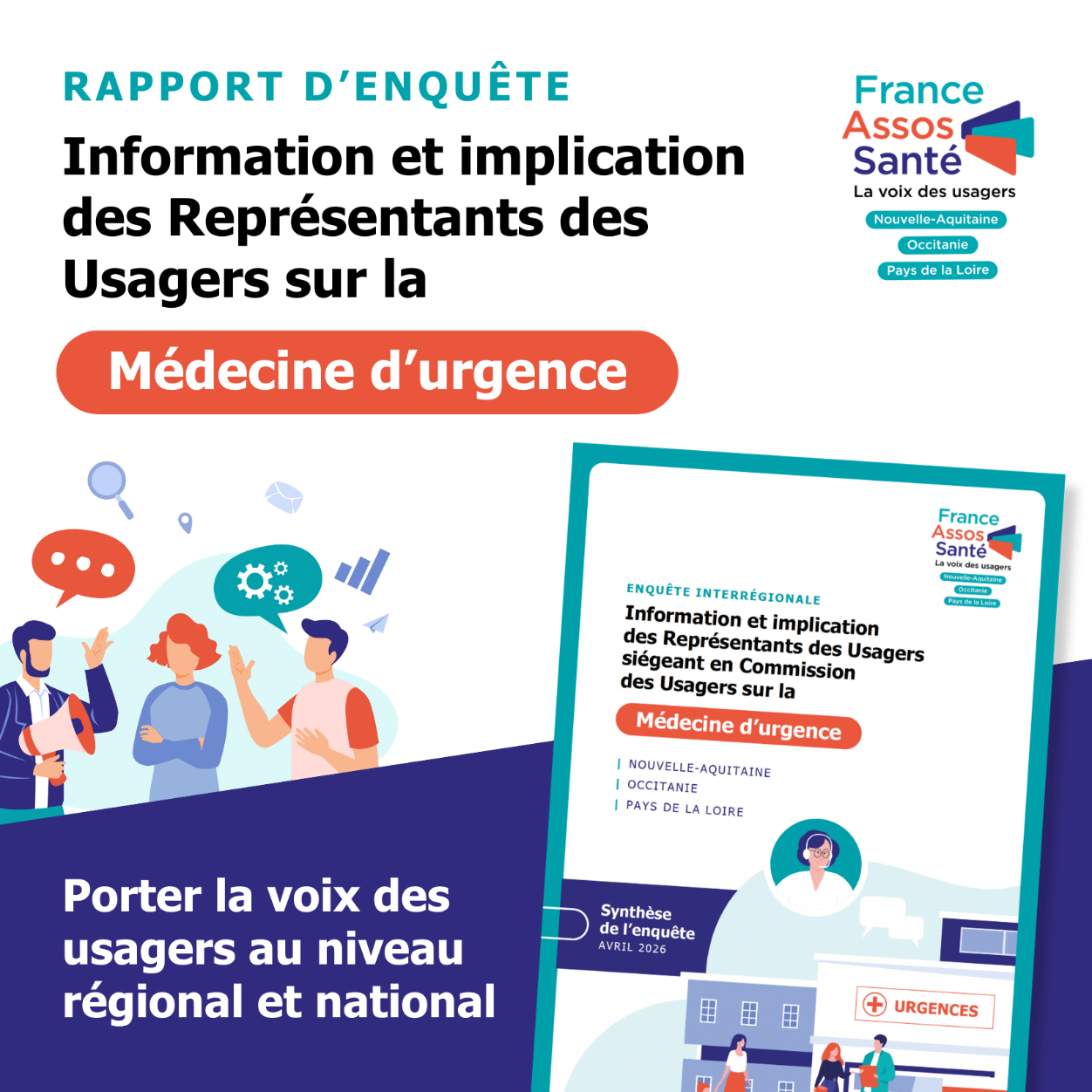 Rapport d’enquête sur l’information et l’implication des représentants des usagers en médecine d’urgence